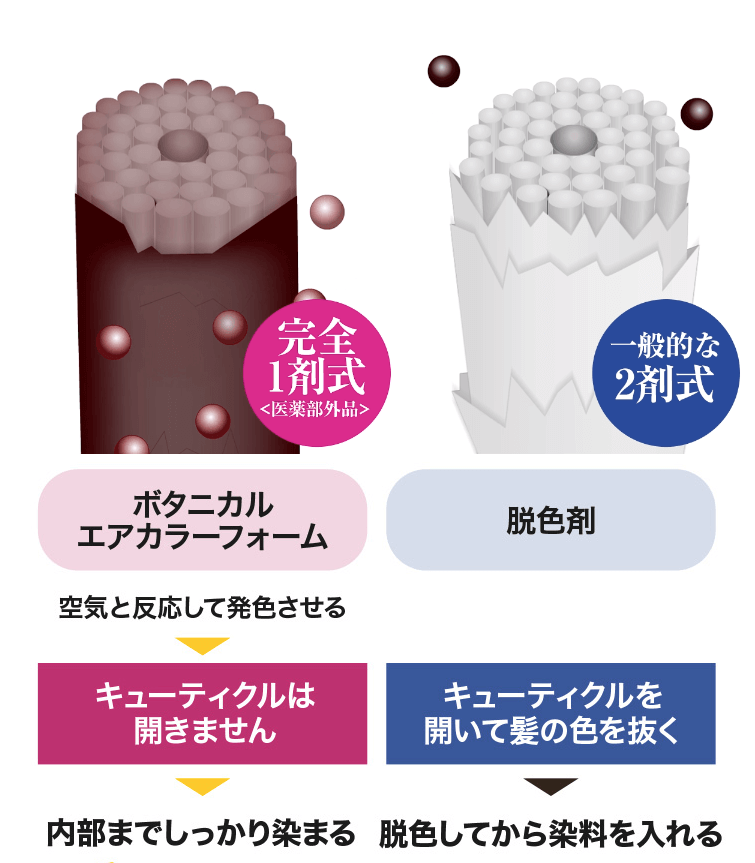 最短5分でキレイな黒髪に♪空気で染める永久染毛剤※が40代女性に爆売れ中｜